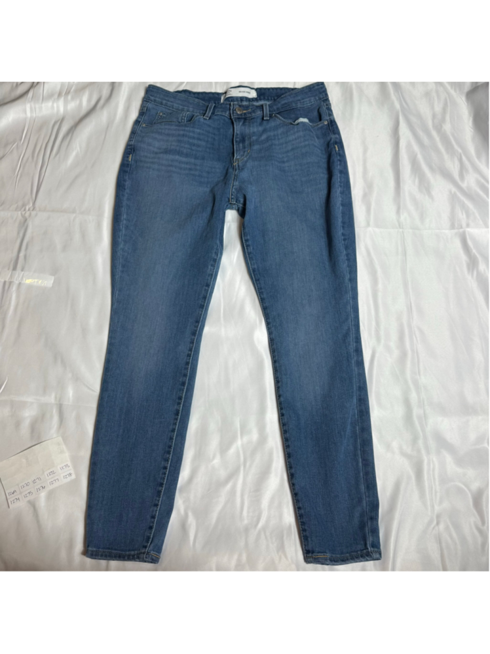 Women's Signature by Levi Strauss Mid Rise Skinny Jeans Blue Size 12